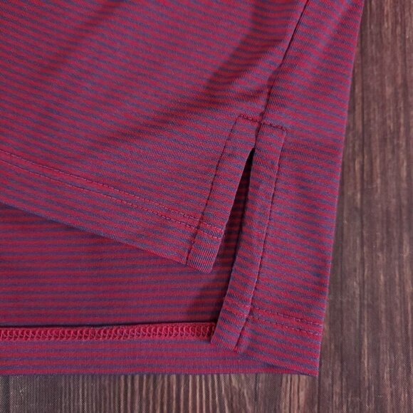 Greyson Mens Small Bird Embroidery Golf Ball Striped S/S Performance Polo Shirt - Picture 6 of 13